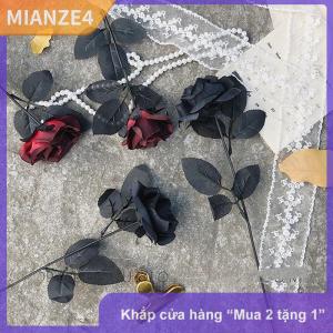 [COD] MIANZE4 Hoa hồng đen Gothic Hoa Giả Hoa Giả Hoa hồng valentine