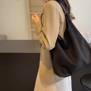 MOODS Casual Shoulder Tote Bag Set For Women 2-IN-1 Suede Pure Color Large Capacity Shopper Tote 2026 Winter New Handbags Female2026