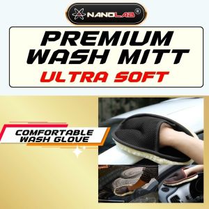 Ultra Soft Wool Wash Glove Car Wash Mitt Anti Scratch REDUCE SWIRL MARKS Car Wash Accessories Car Wash Glove Sarung Tangan Cuci Kereta  - Nano coating Malaysia