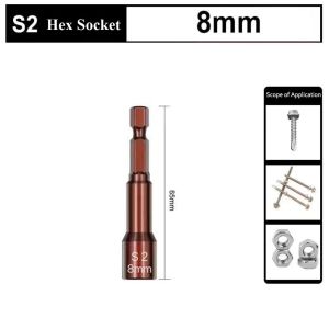 8mm Hex Socket Wrench Hex Magnetic Nut Socket Internal Hex Socket Internal Hex Wrench S2 Material