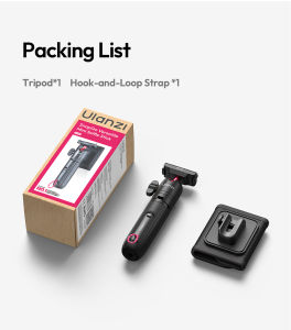 Ulanzi MT55 SnapGo Mini Selfie Stick Tripod Overhead Mantis Backpack Mount for DJI Action6/Nano for Insta360 Go Ultra for Travel