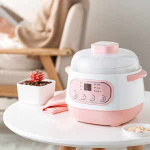 House Life Mini Ceramic Electric Cooker Automatic Mini Multi Electric cooker Soup Stew pot 1L Slow Cooker