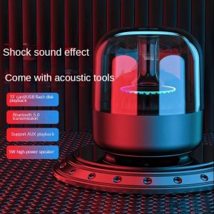 208 Mecha Speakers Shake The Bass Transparent Wireless Bluetooth Stereo Surround Speakers Audio Player Loudspeaker