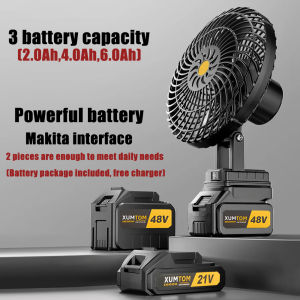 48v Lithium Battery Fan Rechargeable Portable Kipas Angin High-Power Adjustable Industrial Fan Suitable for office Dormitory Camping fan High Quality Cordless