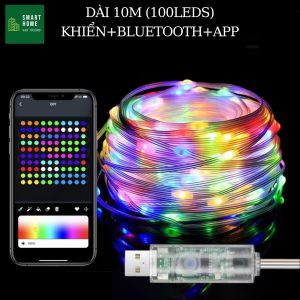 LED trang trí cắm trại dã ngoại ngoài trời dùng pin sạc dự phòng chống nước nháy theo nhạc