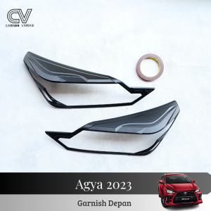 Cover Garnish Lampu Depan Mobil Agya 2023 Hitam