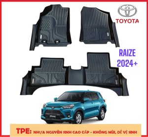 RAIZE: Thảm lót sàn MAXXCAR nhựa TPE NGUYÊN SINH đúc 5D xe TOYOTA RAIZE 20242025+tràn viền cao cấp.