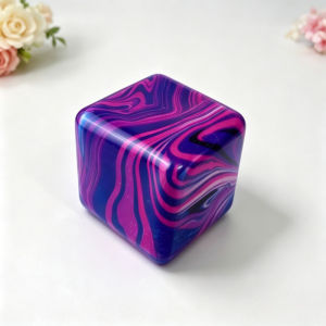 Needoh Stress Relief Swirl Ice Cube Squishy Toy Flow Pattern Maltose Pinch Squeeze Toy for Gift