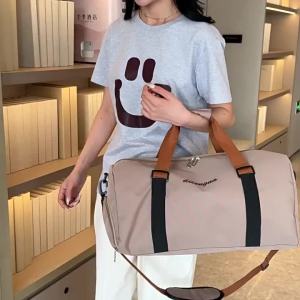 Women Large Capacity Leisure Travel Duffel Bag Lightweight Wet Dry Separation Fitness Handbag Yoga Gym Overnight Tote