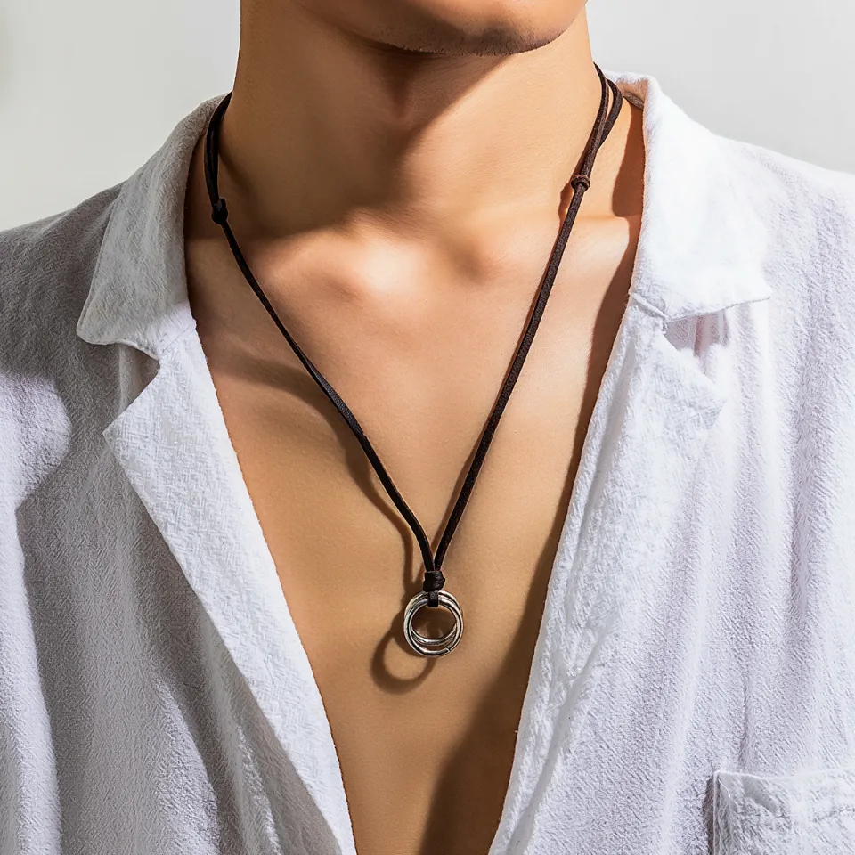 Buy Circle Silver Minimalist Boho Mens Necklace, Protection Amulet,  Handmade Silver Hippie Jewelry, Unique Gift for Women, Boyfriend Gift  Online in India - Etsy