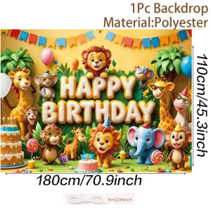 【Reusable】180*110Cm black gold Happy Birthday Backdrop banner Photo Background General Birthday Party 【in stock】