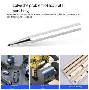 Octagonal Center Punch Locator Fitter Chisel Punch Metal Drilling Mark Cone Punch High Hardness Punching Positioning Punch