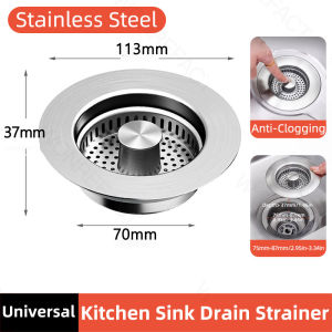 Kitchen sink Cover 304 Stainless Steel New Style Quick Drain Plug Can Filter Seal Insect Proof Dishwashing Basin Drainage Device