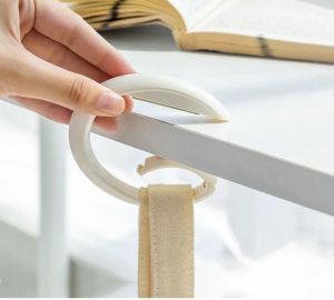 💟SOLUTION65💟 Strong Load Bearing Sundries Storage Hook Desktop Bag Rack Removable Round Office Table Side Fixed Handbag Holder Portable Bag Hook Round Bag Hooks for Purse Clothing Accessories Practical & Popular Hanger Removable Hooks Portable Hook