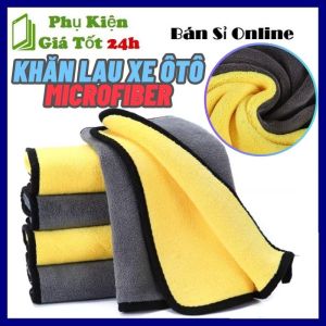 Khăn Lau Đa Năng - Khăn Lau Xe Ô Tô Microfiber 2 Mặt Siêu Thấm Hút Dày Dặn Kích Thước 30x30cm 30x60cm - Khăn Lau Bụi Chuyên Dụng Không Trầy Xước Sơn Xe Không Đổ Lông Dễ Giặt sạch