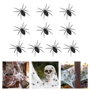 Pack Of 10 Realistic Plastic Halloween Spiders Decorations Halloween Party Supplies For Home Office Party Scary Props