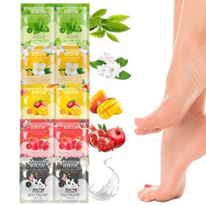 Jelly Pedicure Foot Soak Packets Foot Soak Salts Pedicure Foot Soak For Feet Tired Foot Odor Nail Discoloration Feet Softens Calluses Pedicure Foot Gel (Jasmine*5)