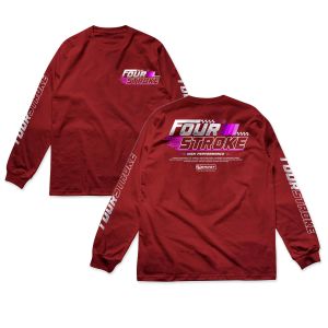 KAOS RACING 4 STROKE ENGINE - High Performance - Tshirt Longsleeve Four Stroke Baju Distro Motor 4 Tak Herex Otomotif GBA5362