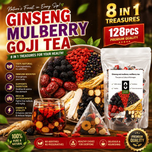 [BUY 1 GET 1] 8-in-1 Wolfberry Ginseng Tea Herbal Tea Natural Ingredients Red date Mulberry Goji Health Tea Bag