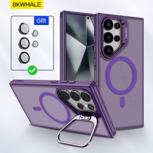 BKWHALE Ốp điện thoại nam châm cho Samsung Galaxy S26 Ultra S24 Ultra S25 + S25 Ultra S25 + S24 + S25 + S25 + S26 + Ốp lưng có giá đỡ ống kính Ốp trong mờ