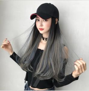 TSE Long Curly Wig With Cap Body Wavy Hair Wigs With Baseball Cap Fashion Natural And Beautiful SW11