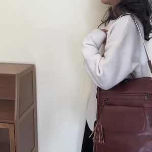 G7 Womens Bag Cross-Border New Style Backpack Large Capacity Vintage Dual-Use Shoulder Crossbody Bag Casual Womens Backpack 7/7