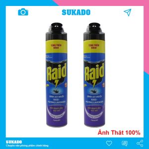 Xịt muỗi Raid 600ml chai lớn xịt công trùng hiệu quả nhất SUKADO