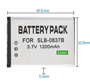 PIN MÁY ẢNH SAMSUNG SLB-0837B DÙNG CHO DIGIMAX L70 L70B L83T L85T L201 L301 NV8 NV10 NV15 NV20 SL201