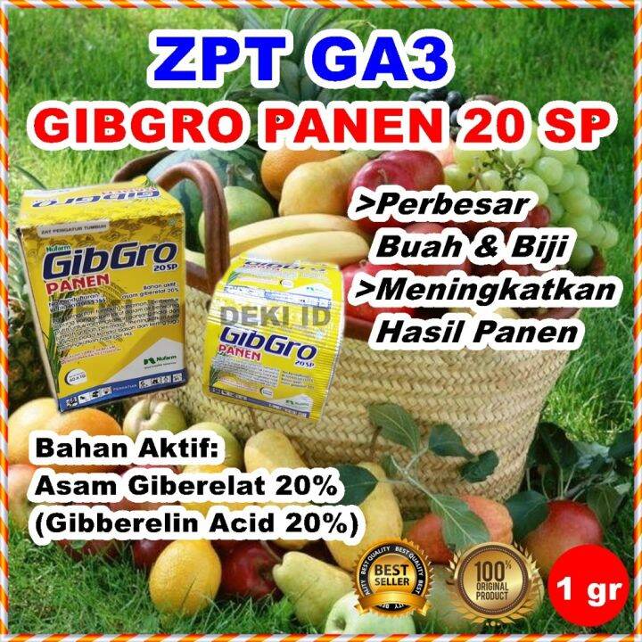 Gibgro Panen 20 SP Hormon GA3 Giberelin Acid ZPT Asam Giberelat Zat ...