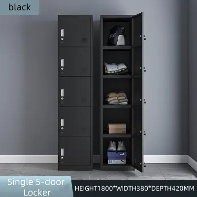 (Assembly required)1/2/3/4/5 Pintu Steel Locker Cabinet Metal Home Cabinet Schoolbag Locker Office Cabinet Tall Steel Cabinet Locker