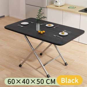 HomeChic Lamesa Black Dining Table Folding Table Outdoor Portable Foldable Table Simple Mini Small Table