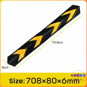 Amoki 80cm/100cm Rubber Corner Guard Reflectorized Corner Guard Parking For Edge Protector