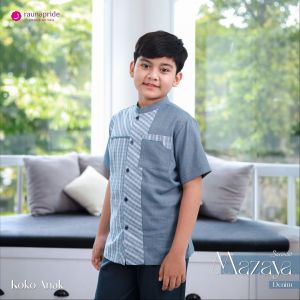 Sarimbit Keluarga Raunapride / Mazaya - Denim/ Fashion Muslim Lebaran Terbaru
