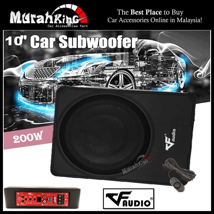 10 Car UnderSeat Super Slim Active Subwoofer Built In Amplifier  Lazada