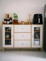 Cabinet Sideboard Microwave Oven Storage Cabinet Multi-layer Home Storage Locker with Drawer. 