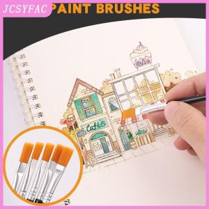 JCSYFAC Painting Brushes Set Art Round Flat Hair Nylon Hair Paint Brush For Oil Acrylic Watercolor Kids Artists Beginners Students