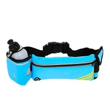 Running Hydration Belt ◇ Sports Waist Pouch Fuel Bag with BPA Free 10oz Water Bottle for Race Cycling Marathon Travelling Climbing Hiking Adjustable Fanny Pack Fits Most Phones iPhone X 7 8 Samsung Xiaomi Huawei One Plus etc