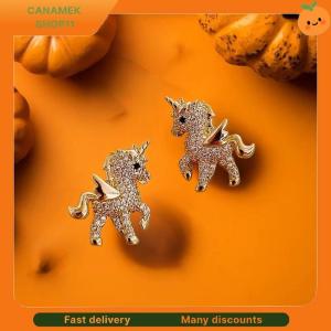 ❣️❣️❣️ New Cute Animal Earrings For Women Temperament Horse Rhinestone Ear Studs Girls Birthday Party Jewelry