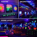 Onforu 2 Pack 60W LED Black Lights, Blacklight Flood Light with Plug, IP66 Waterproof Black Lights for Dance Party, Glow in The Dark, Halloween Lights, Body Paint, Fluorescent Poster, Neon Glow. 