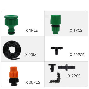20M / 10M Set Misting Sprayer Adjustable Tembaga Misting Nozzle Kabut Otomatis Paket Misting Kabut