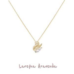 Lareyna Aravenda Kalung Wanita + Liontin S925 Luxury Love Of Swan Crystal KL038