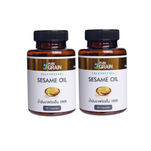 เพียวเกรน น้ำมันงาสกัดเย็น ซอฟเจล 60 แคปซูล