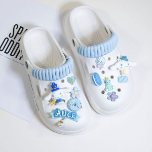 Crocs Jibbitz Charms Cute Sanrio Cartoon Shoes Diy Shoe Buckle Big Ear Dog Shoe Flower 3D Cartoon Cinnamon Dog Clogs Decoration for Crocs