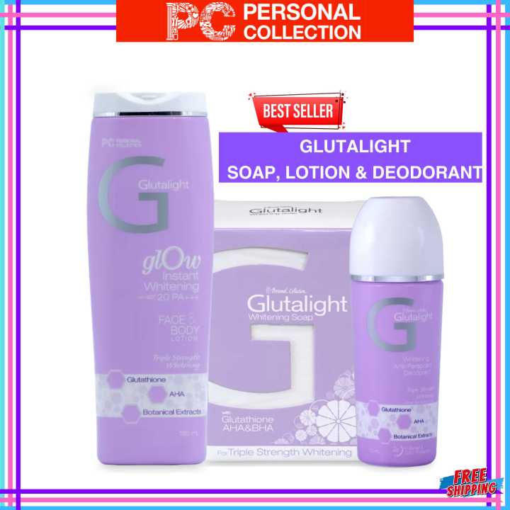 glutalight glutathione Glutalight Glycerin Soap| Glutathione | Kojic acid soap - Pack of 3 | Skin  Brightening & Lightening Soap | With goodness of Black Castor| Bath Soap main image 1
