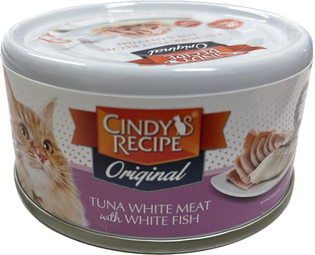 Cindy's Recipe Original Tuna White Meat with White Fish 80g x 24