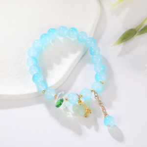 Nicedays🍒Gelang Tas Uang Gradien Transparan Es Gelang Segar Sederhana Gelang Siswa yang Dapat Disesuaikan