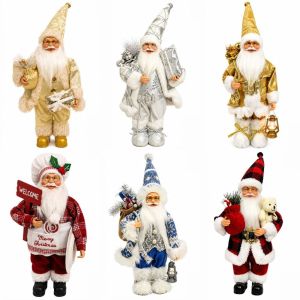 MUQZI Cute Santa Claus Doll Creative 12 Inch Large Santa Figurine Themed Party Decor 3D Christmas Ornament Christmas Home Decorations