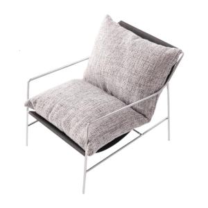 Detailed 1/6 Doll House Sofa Toy Display Environmentally Safe Sofa Chair with Fabric Cushion and Iron Frame Scene Display