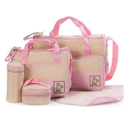 258 Diaper bag Tas Perlengkapan bayi travelling bag 5 IN 1 multifungsi