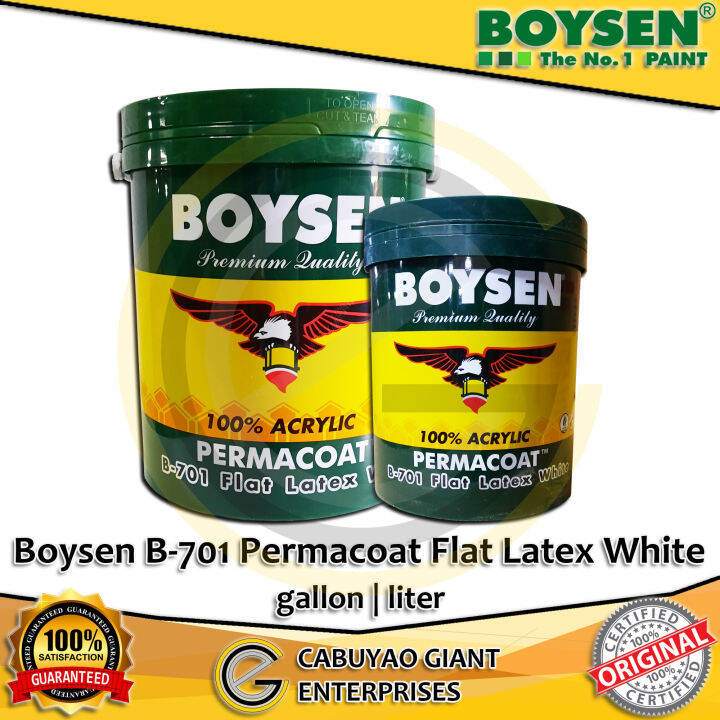 Boysen B-701 Permacoat Flat Latex White (gallon | Liter) | Lazada PH